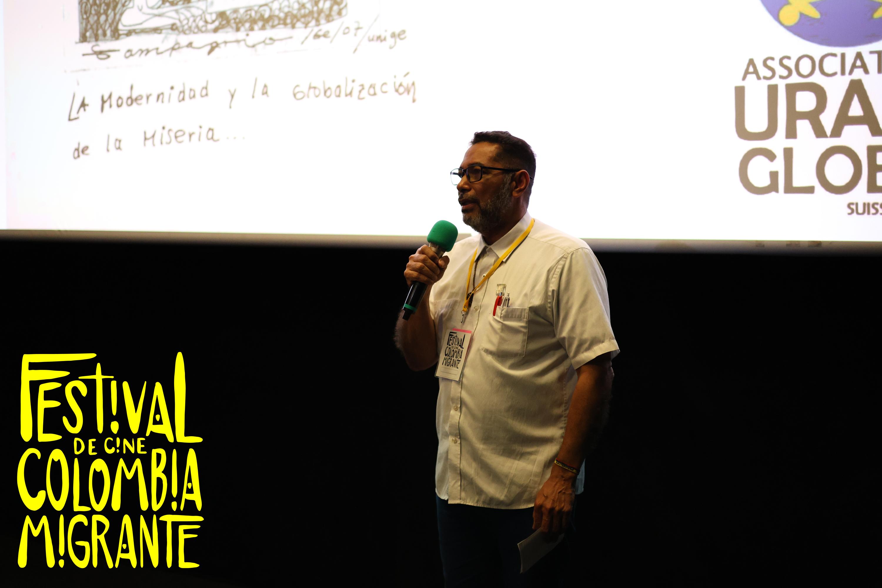 Invité du festival prenant la parole lors de l’édition 2023