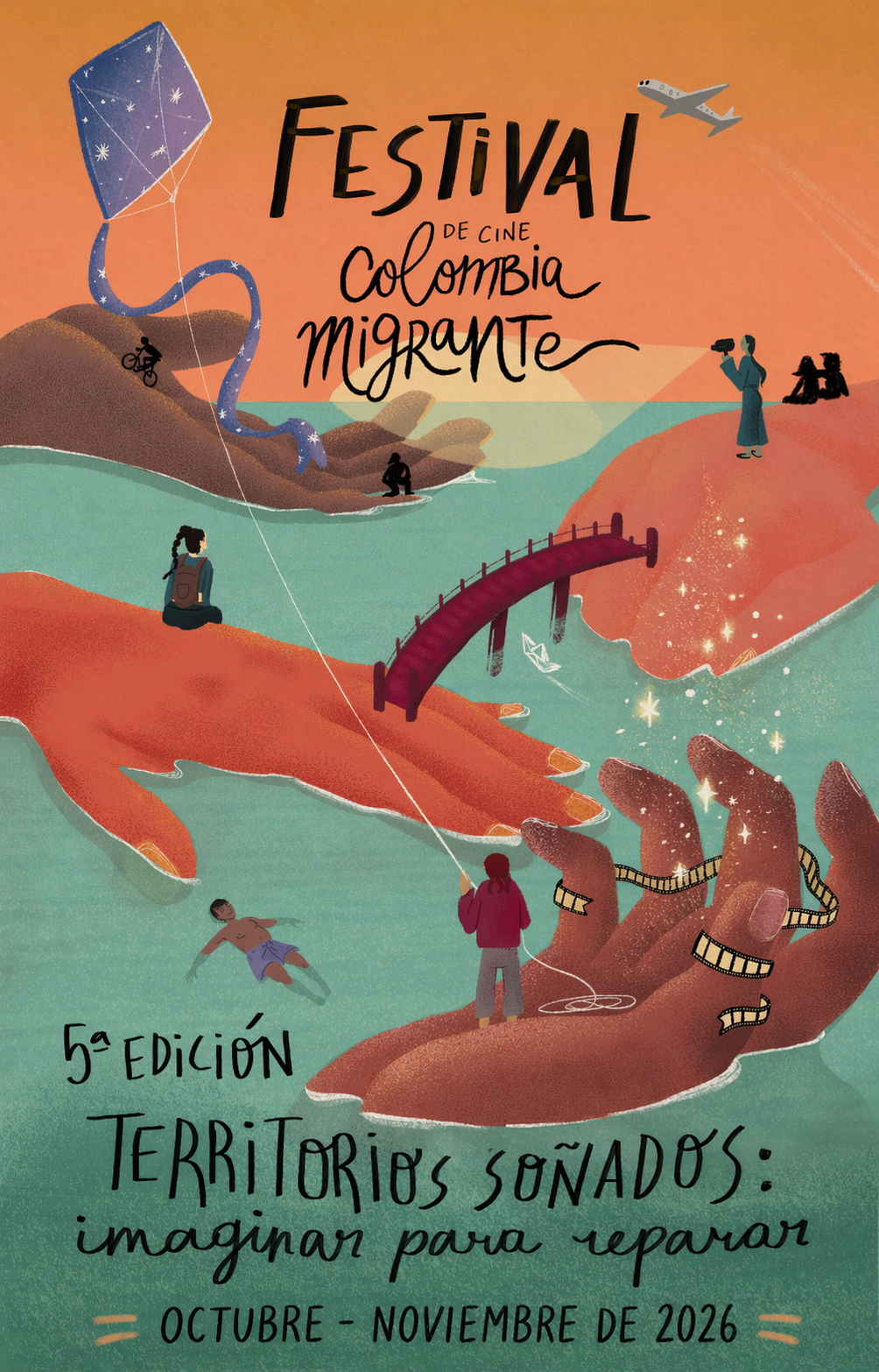 Afiche de la edición 2026 del Festival de Cine Colombia Migrante en Suiza
